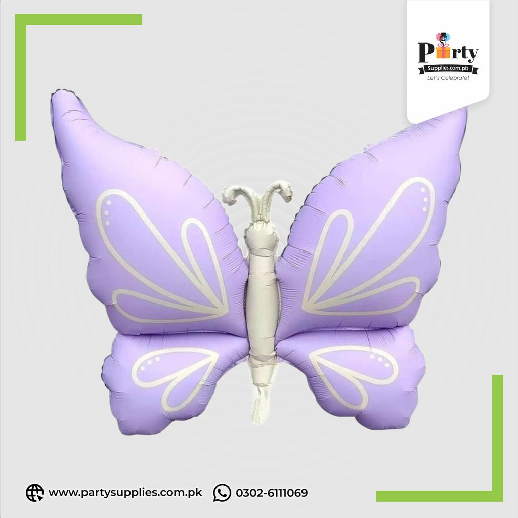 Pastal Purple Color Butterfly Foil Balloon