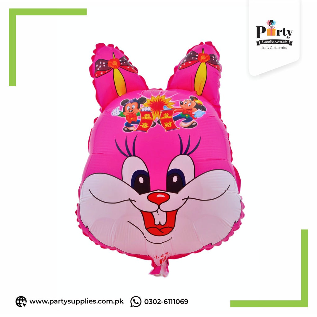 Rabbit Face Foil Balloon – Party Decoration Balloon