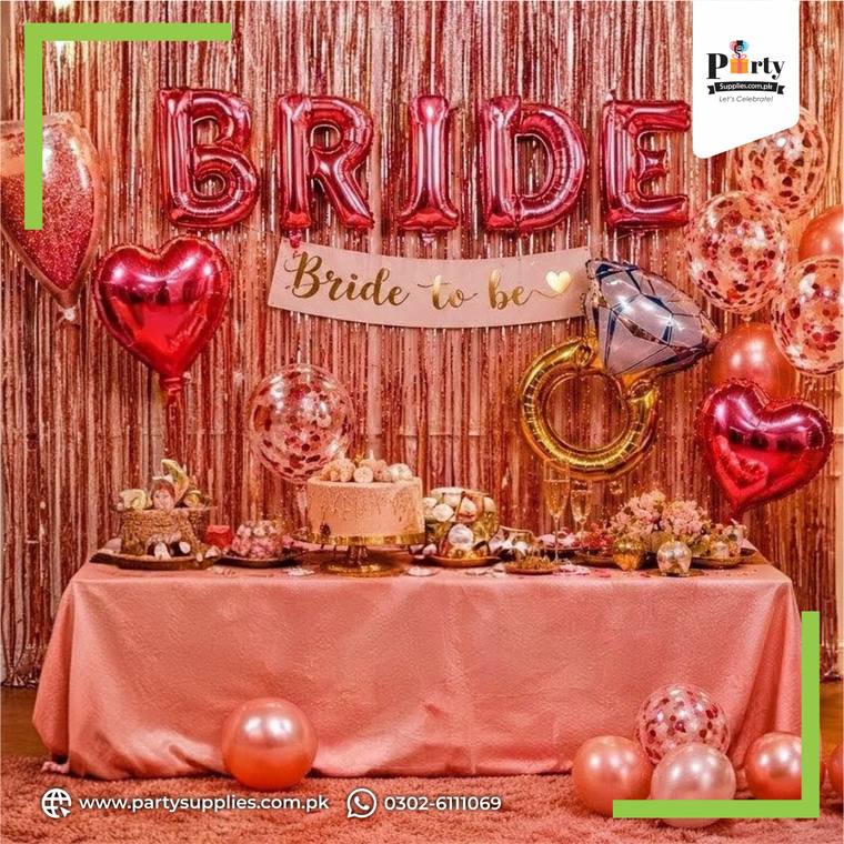 Bride To Be Balloon Decoration Kit – Bridal Shower Party Decoration Set