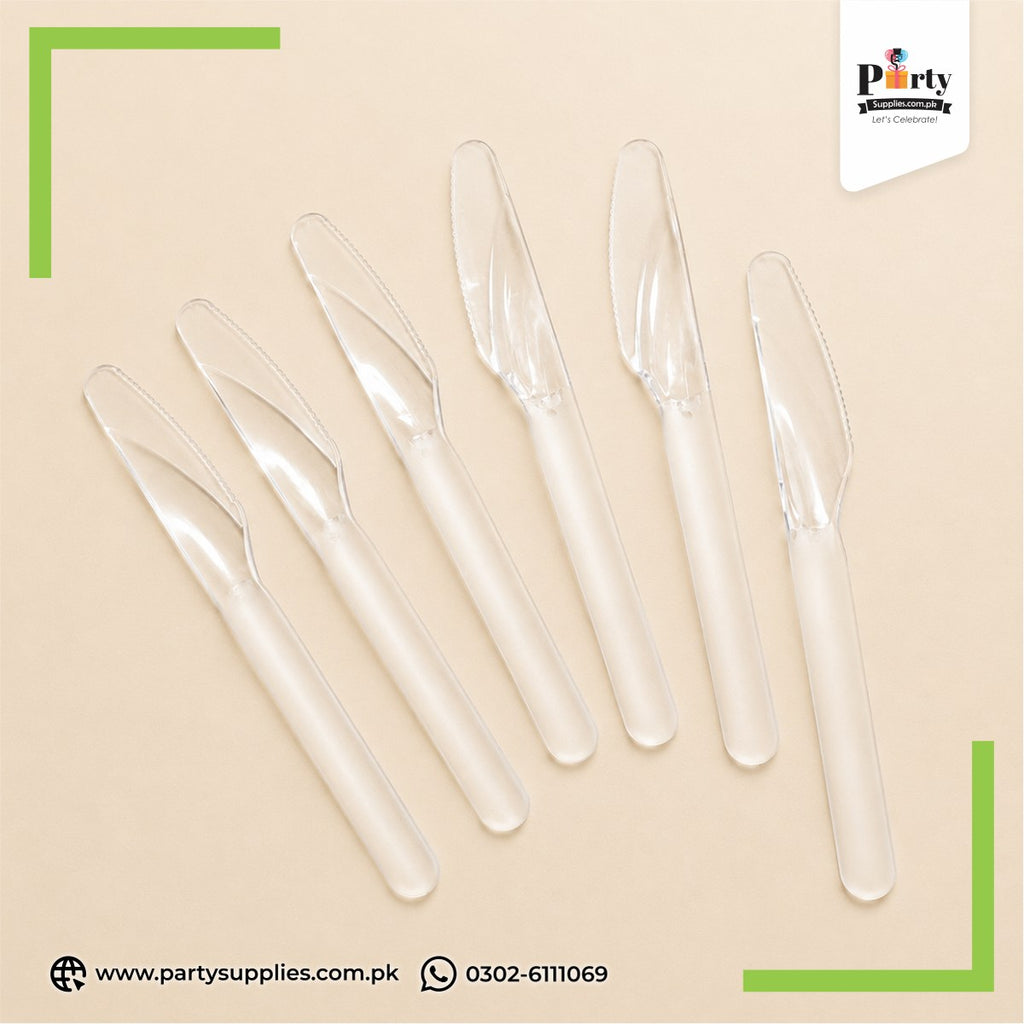 Disposable plastic knives for dinning table decoration