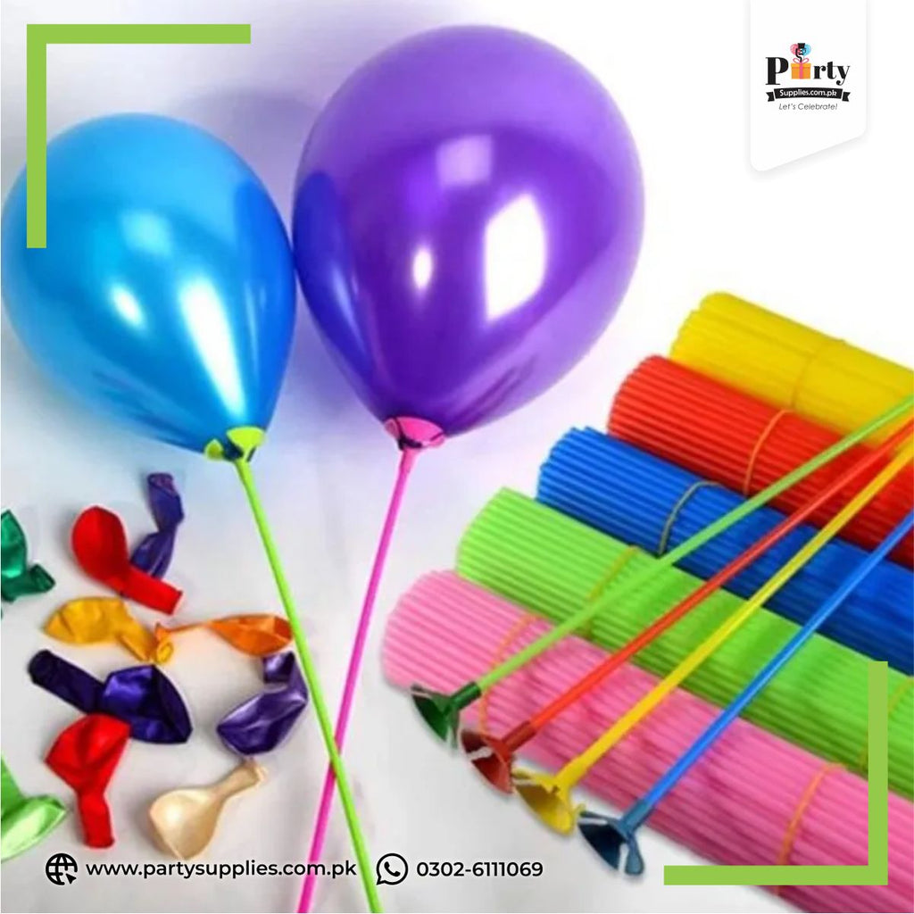 Colorful Balloon Holder Sticks with Cups – Balloon Sticks