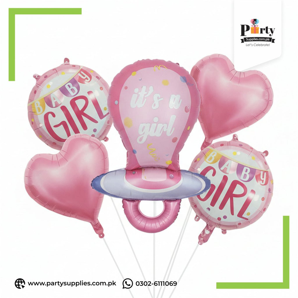 It's a girl | Baby girl Foil balloons set for welcome baby party decoration 
