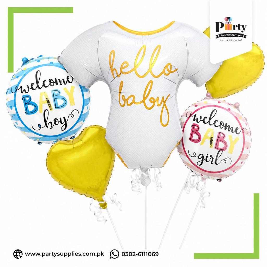 Gender Reveal decoration | Baby Shower Celebration Large foil balloons set of 5 pcs Boy or girl?