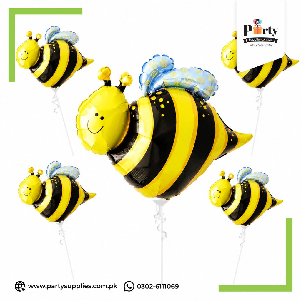 Honey Bee Foil Balloons Set – Bee Theme Party Decoration