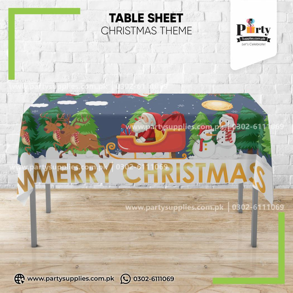 Christmas Table Cover – Elegant Holiday Tabletop Decoration Sheet