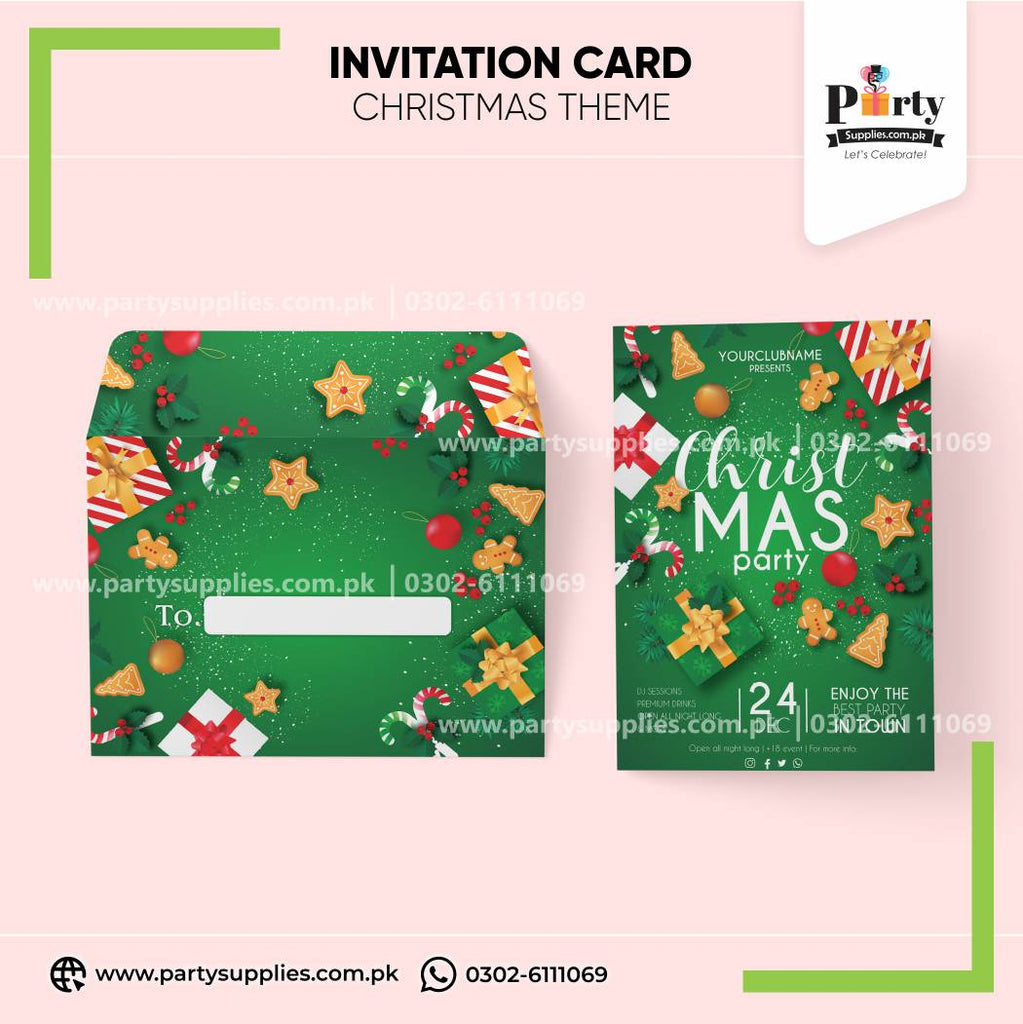 Christmas Party Invitation Card 
