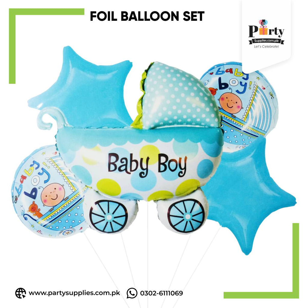 Its a baby Boy exclusive foil balloons set of 5 pcs for room decoration