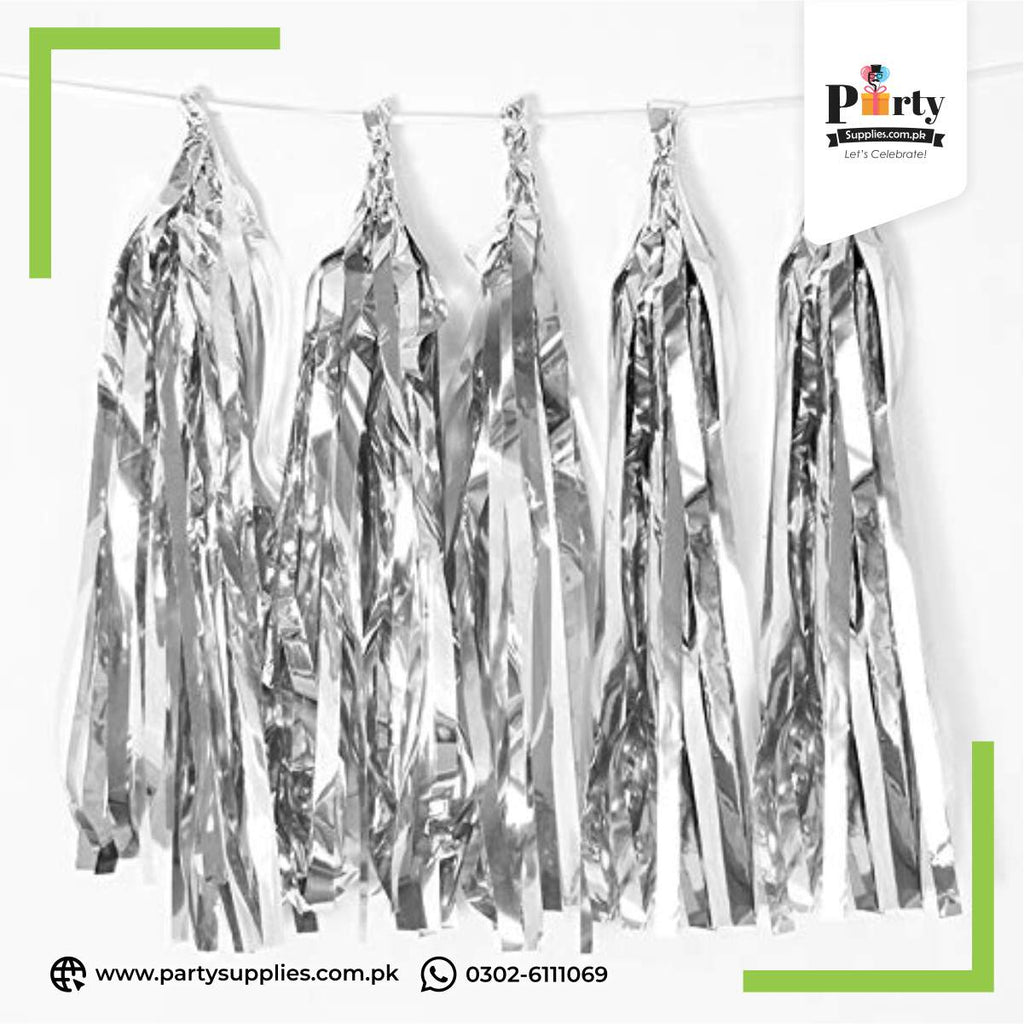Metallic Tassel Garland – Shiny Party Decoration for Any Celebration