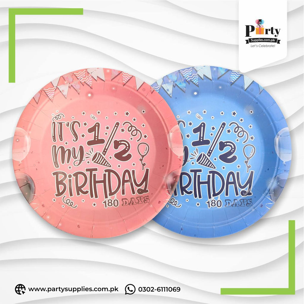 It’s My Half Birthday Printed Disposable Paper Plates