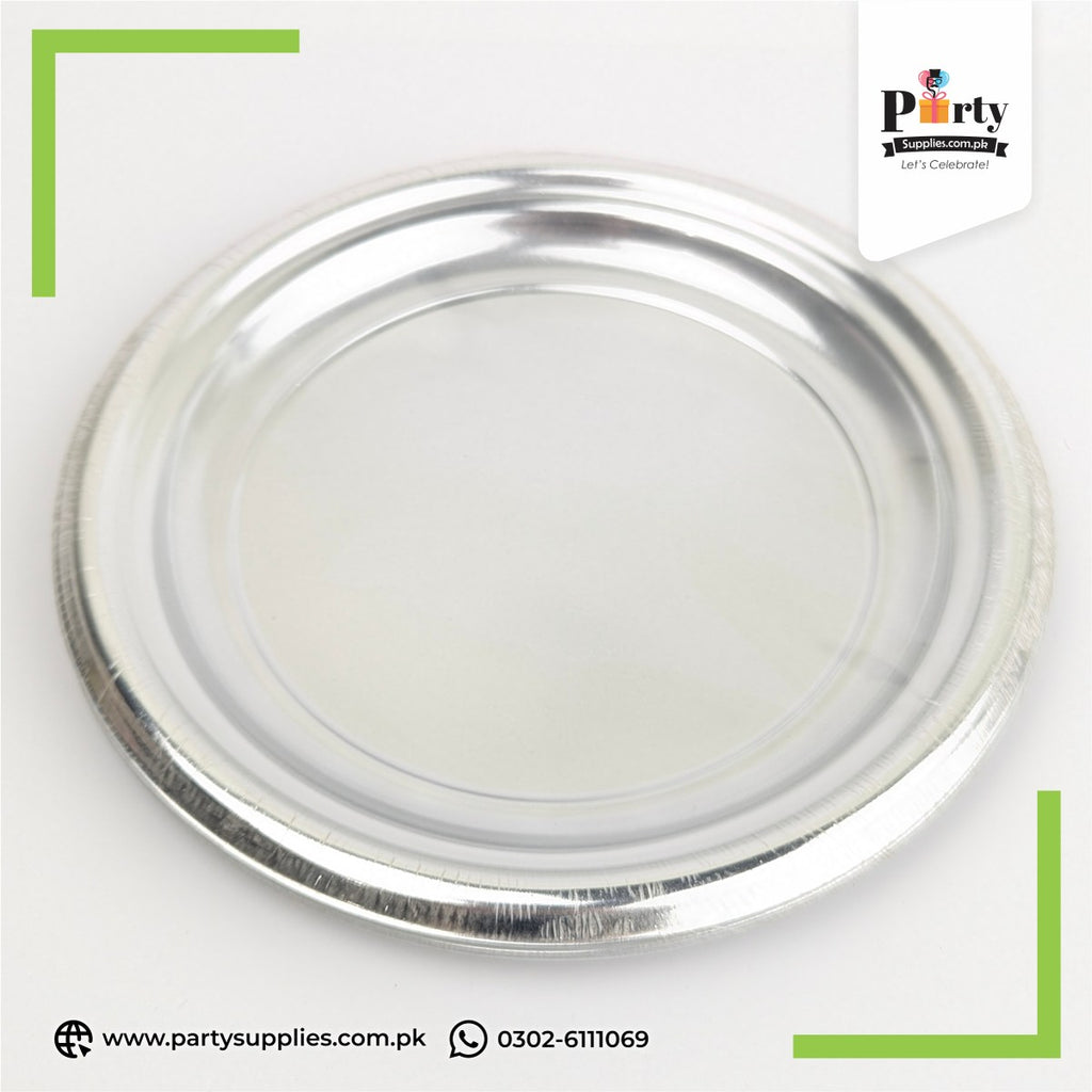 Plain Color Disposable Plastic Plates – Durable Party Tableware (Pack of 10)