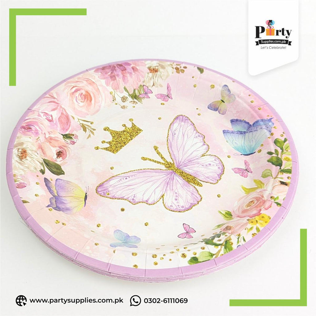 Butterfly Theme Disposable Plates 