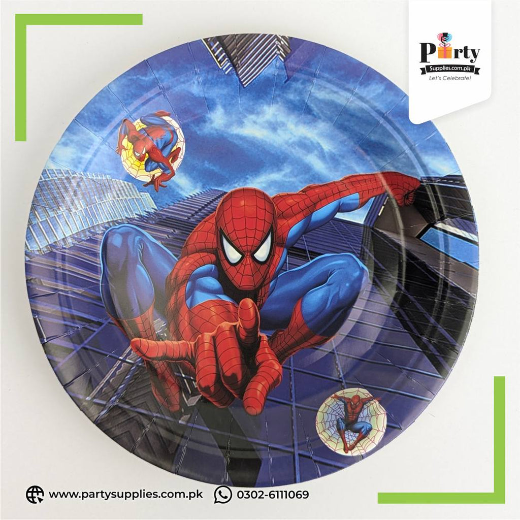 Spiderman Theme Disposable Paper Plates
