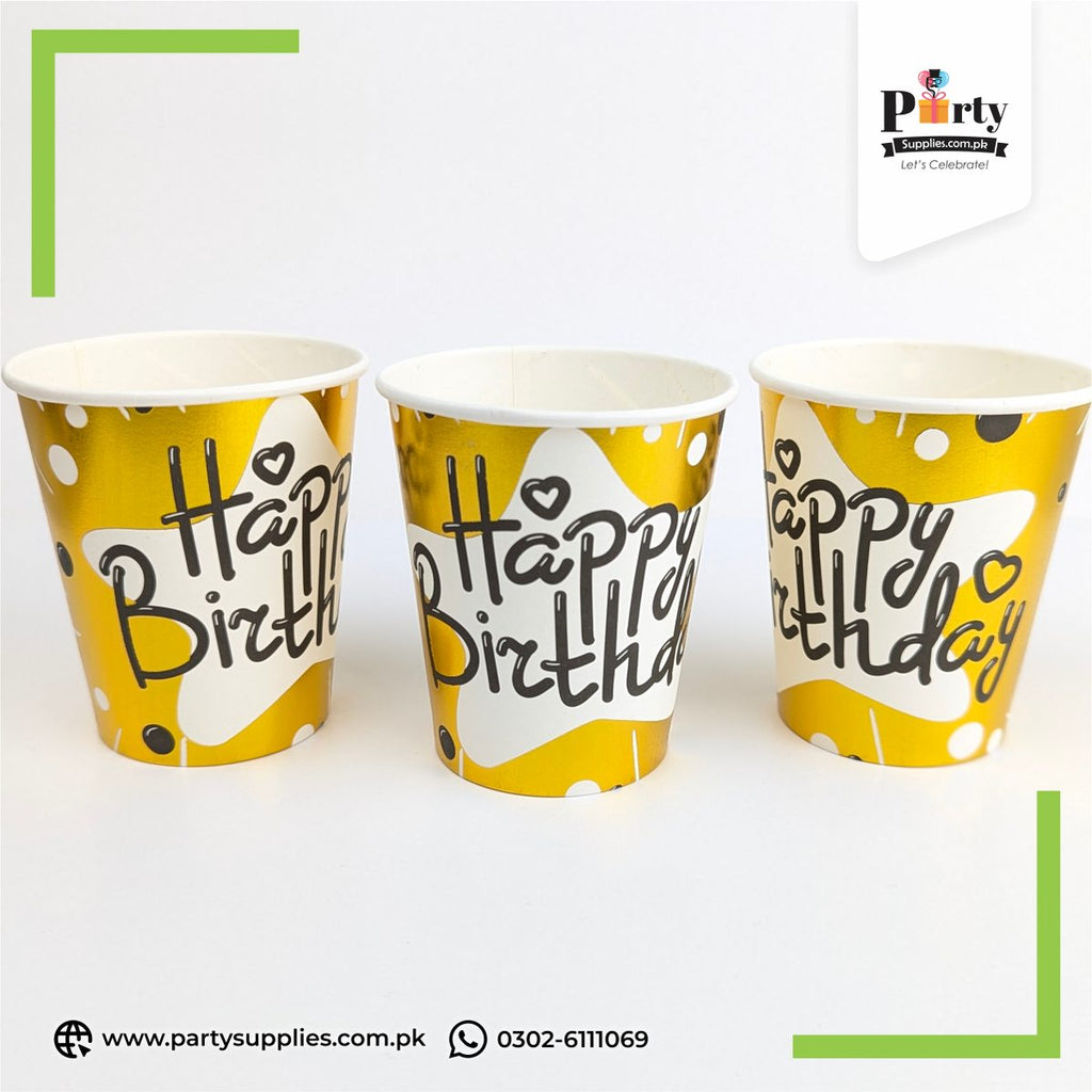 Happy Birthday Printed Disposable Paper Cups