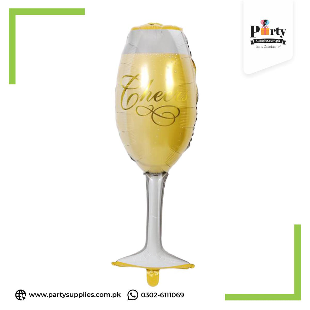 Champagne glass large foil balloon
