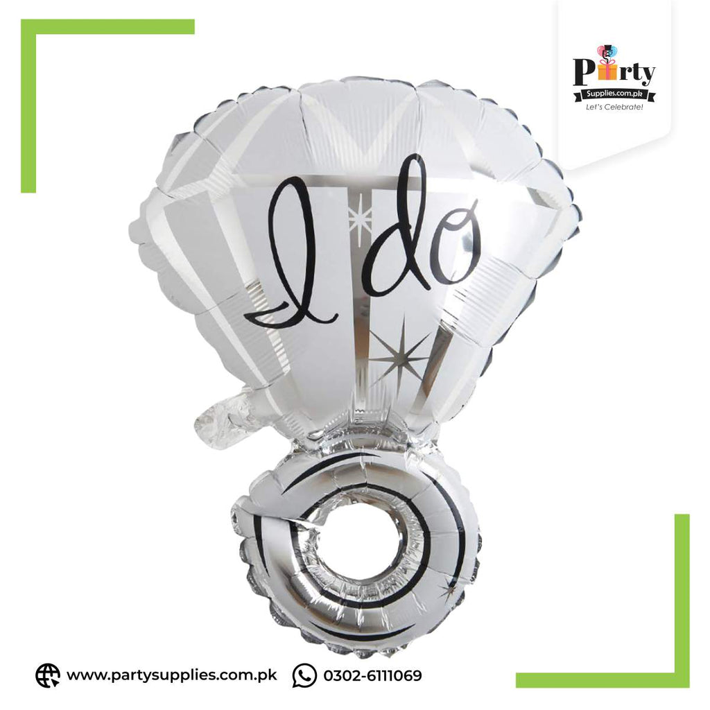 Engagement Ring shape foil balloon large saying I do
