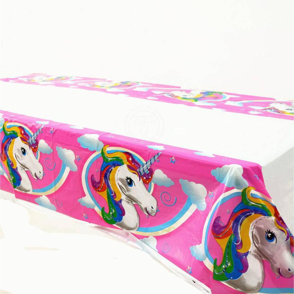 unicorn theme birthday table top sheet cover