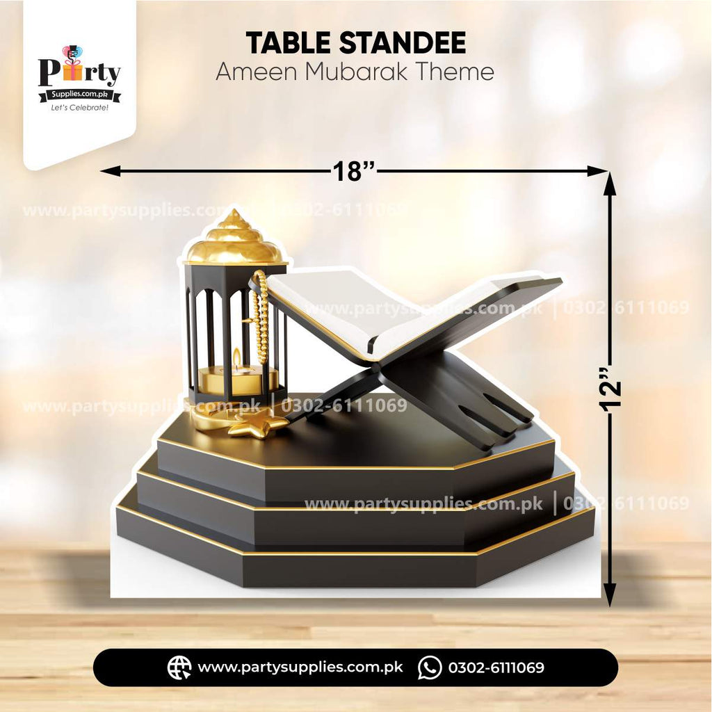 Quran Table Standee for Ameen Mubarak Decoration