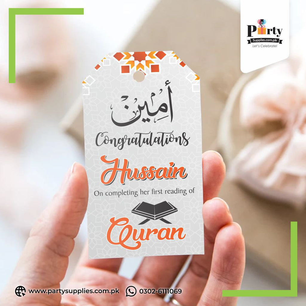 Ameen Mubarak Gift Thank You Tags 