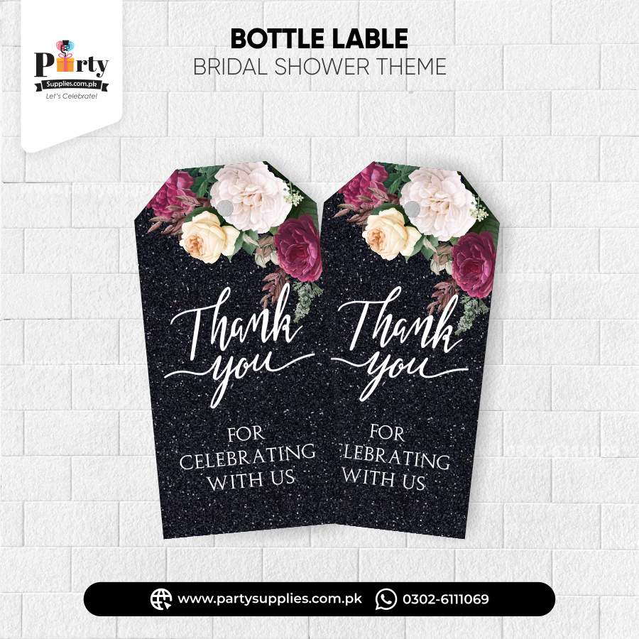 Bridal Shower Gift Tags – Elegant “Thank You” Tags for Favors 