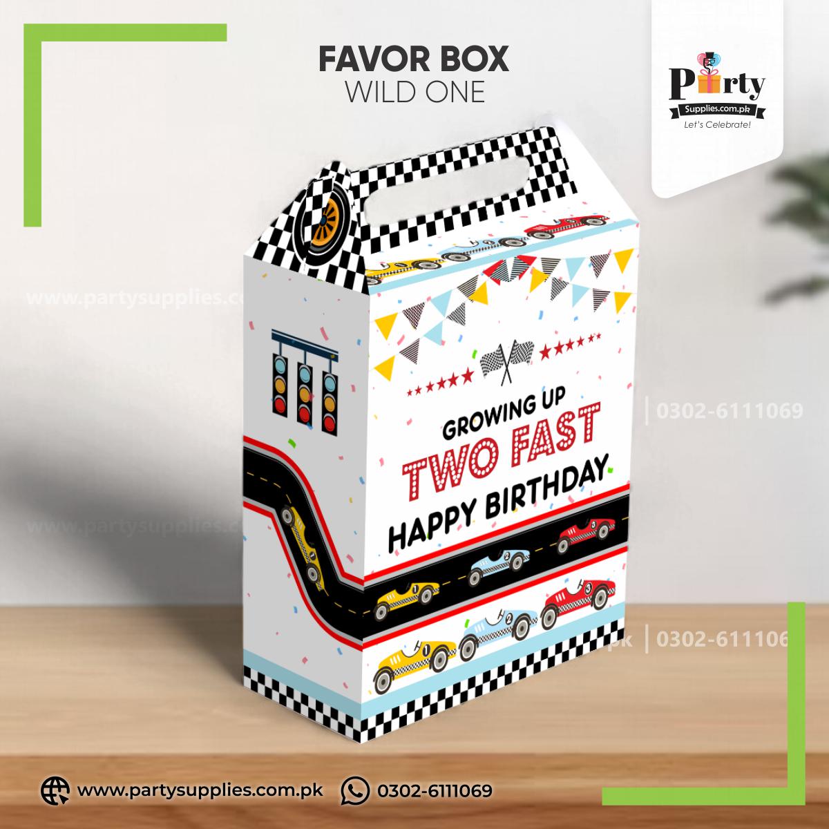 Two Fast Theme Favor / Goody Boxes for Birthday Decoration