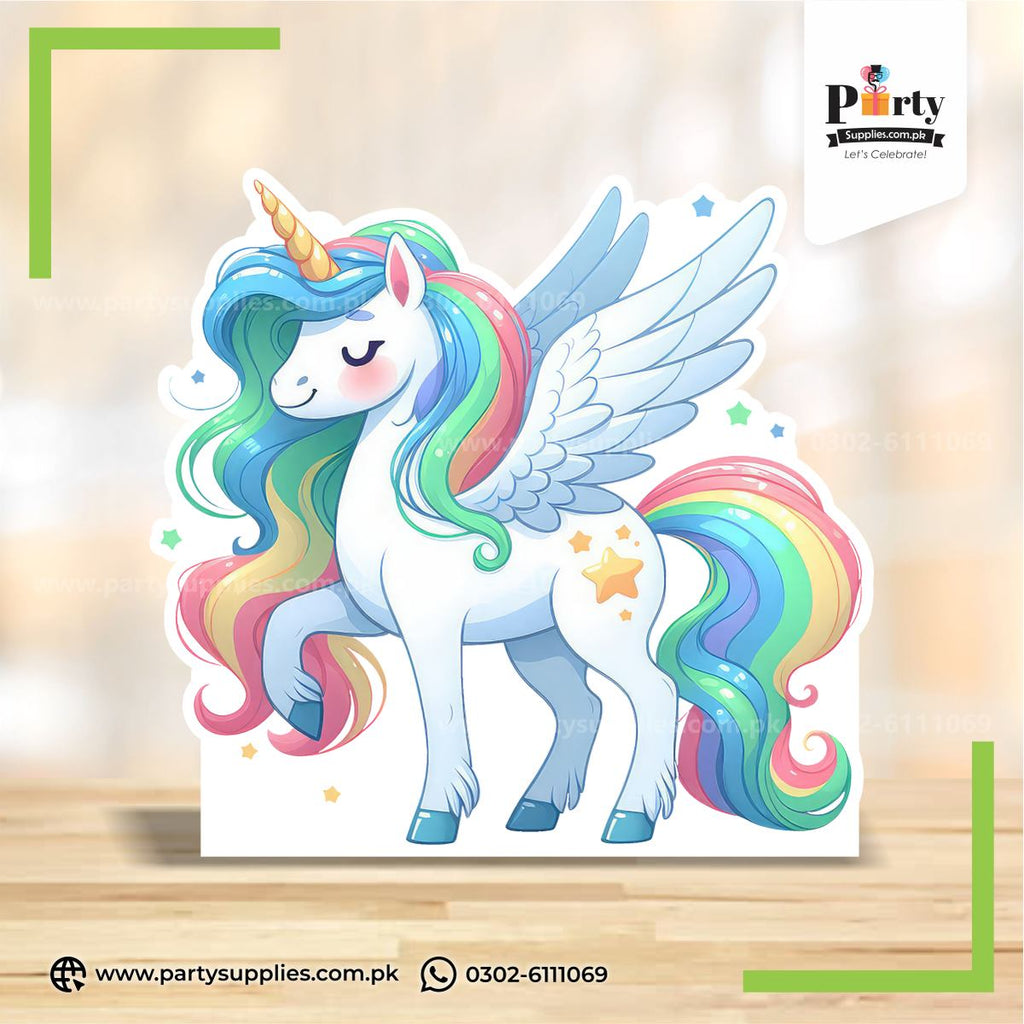 Unicorn Standing Cutouts – Magical Party Decoration Set
