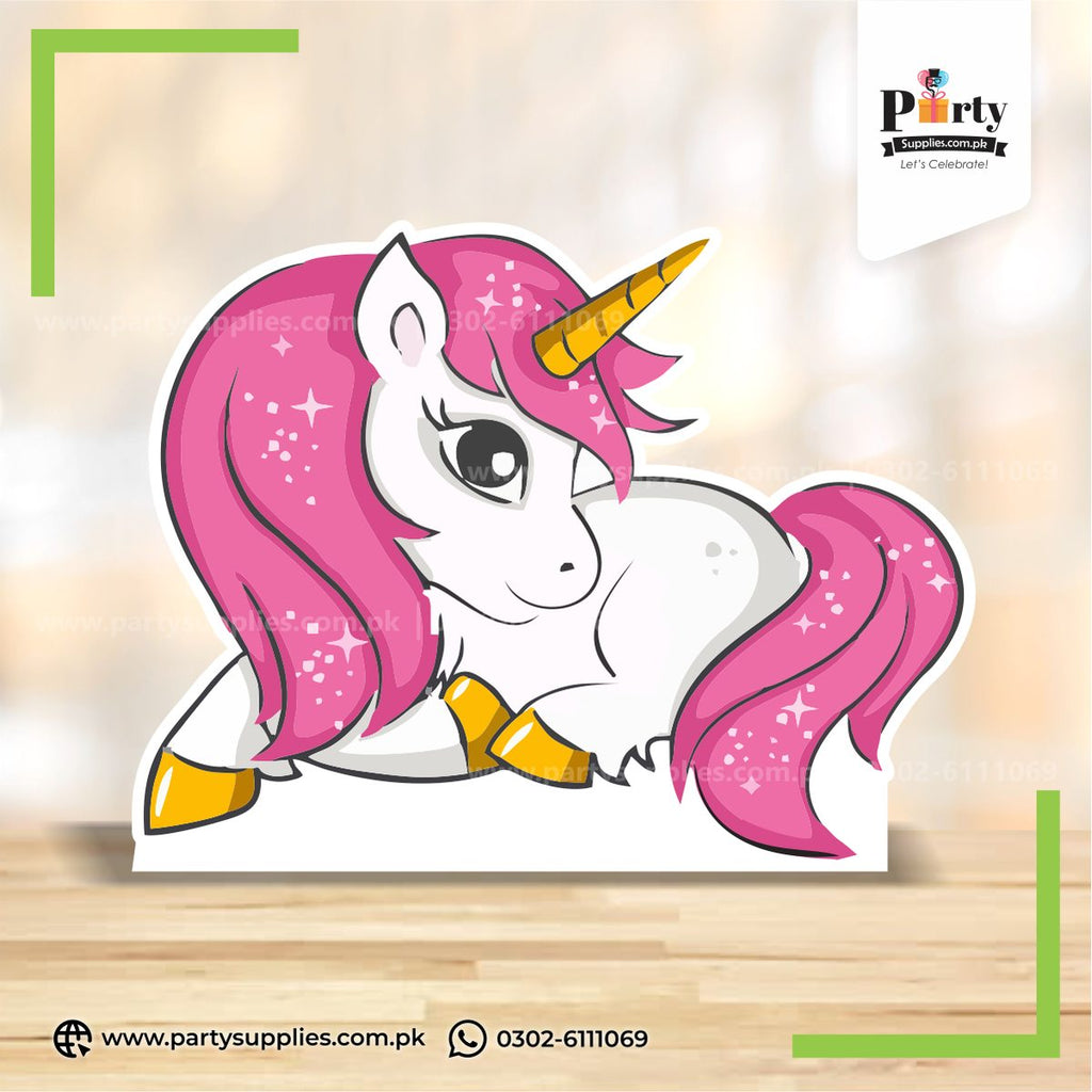 Cute unicorn baby table standee