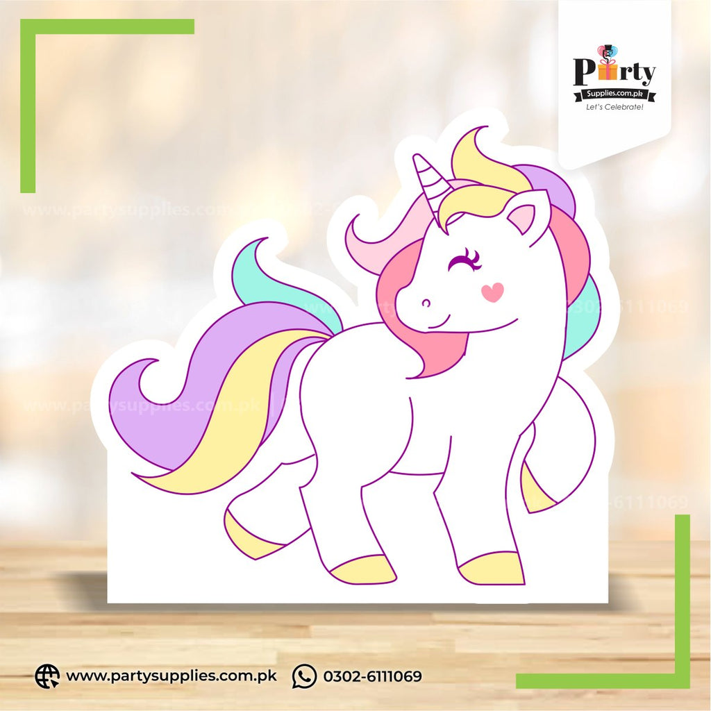 Unicorn standing cutout for decoration 