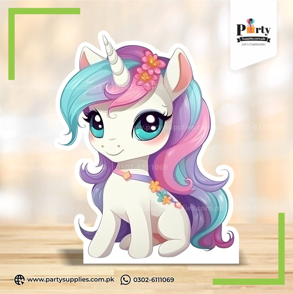 Unicorn baby standing cutout for party decoration