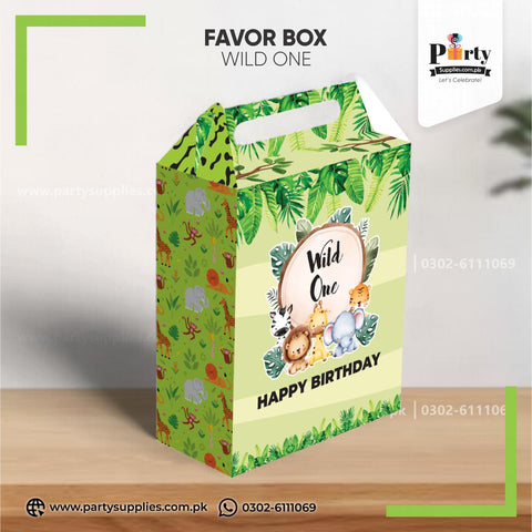 Wild One Theme Favor / Goody Boxes for Birthday Decoration