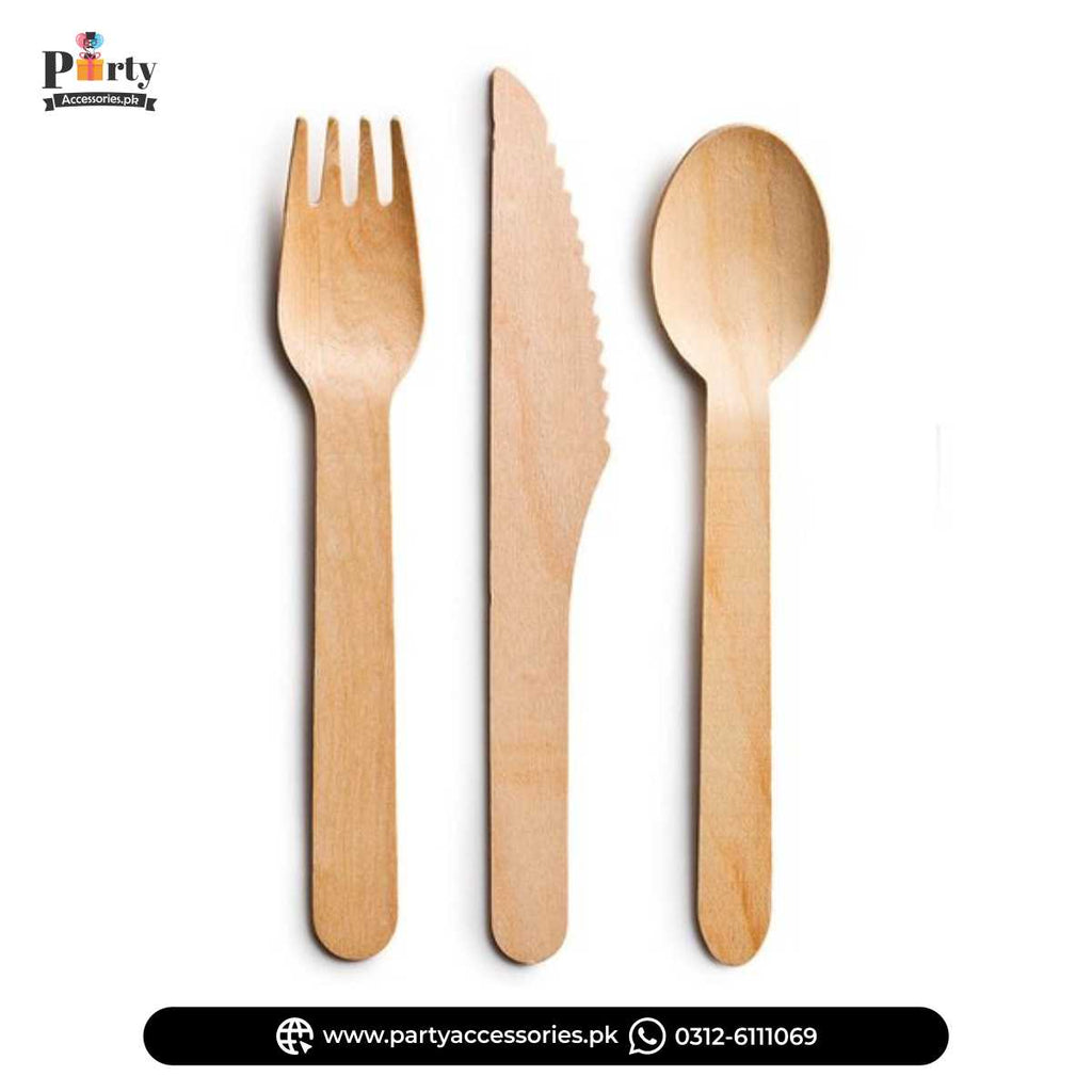 Wooden Disposable Cutlery Set for Table Decoration 