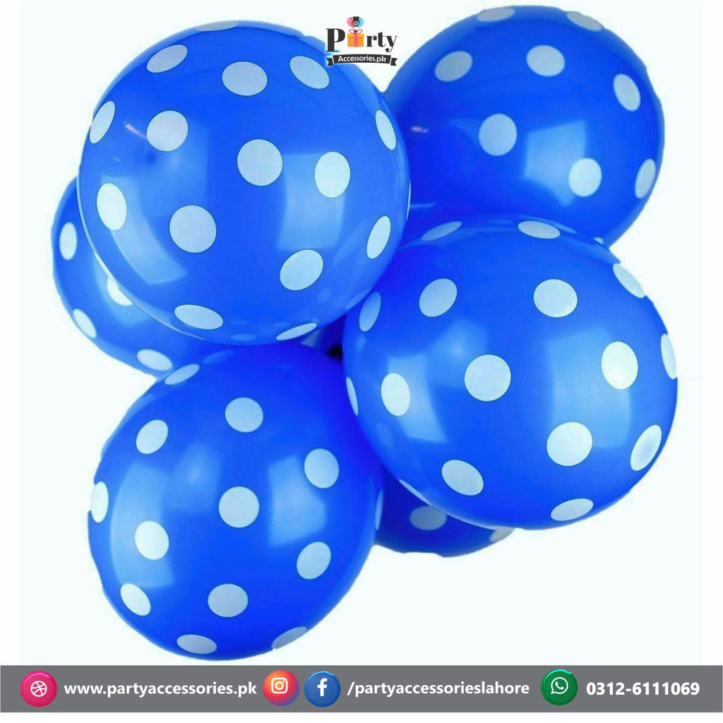 Blue dotted balloons