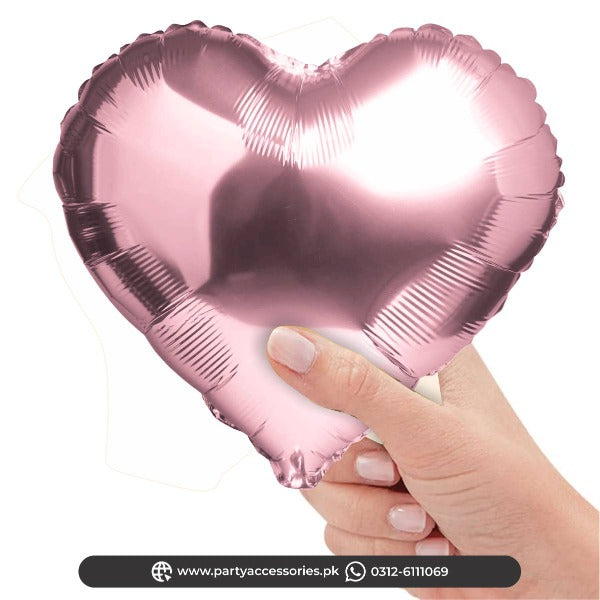 heart shape small foil balloons in rose gold 