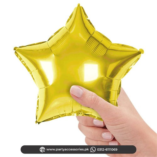 small star foil balloon 10 inch golden