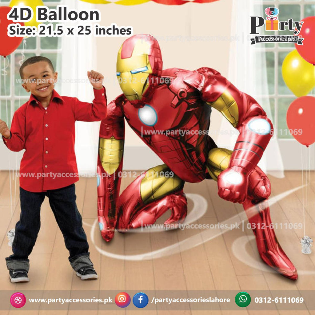 Iron Man character balloons 3D / 4D shape cutout foil balloons 