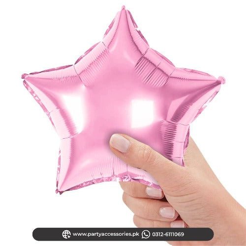 small star foil balloon 10 inch pink