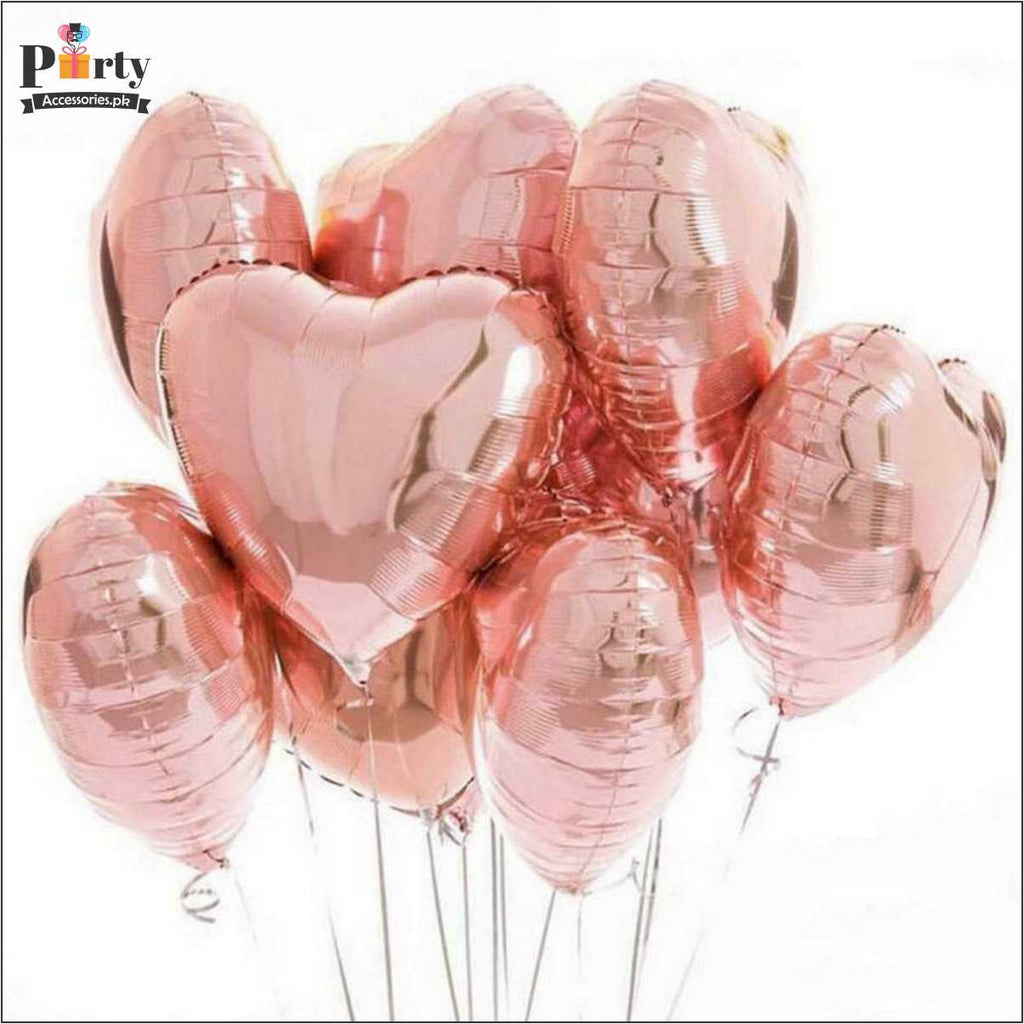 rose golden heart foil balloon