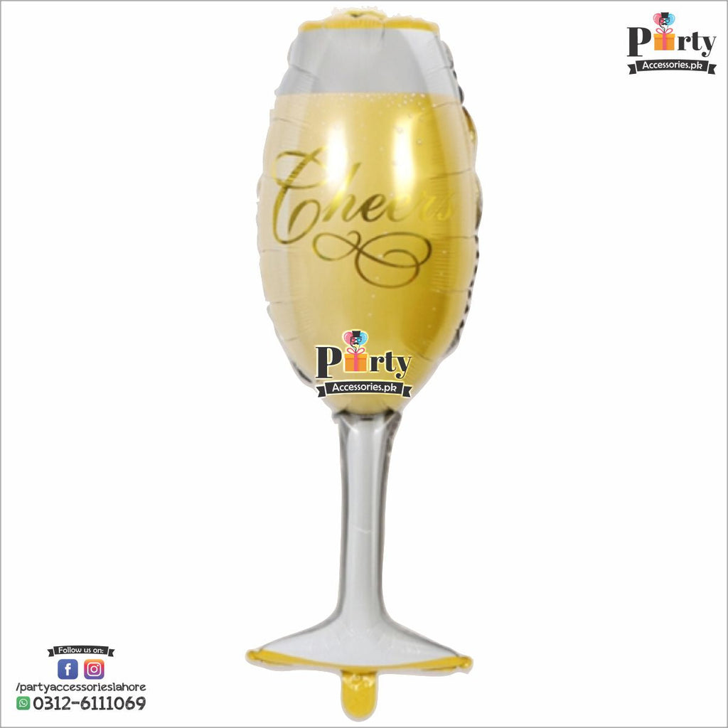 Champagne Glass Shape Large Foil Balloon