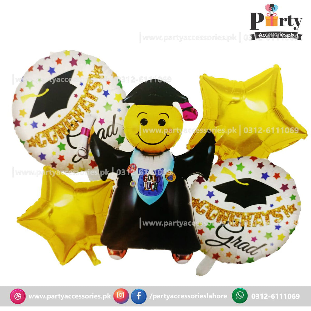 Graduation Theme Party Balloons | Graduation Boy Shape 