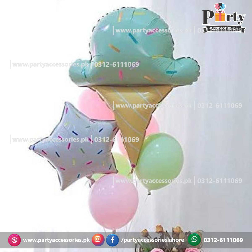 cone ice cream shape foil balloons