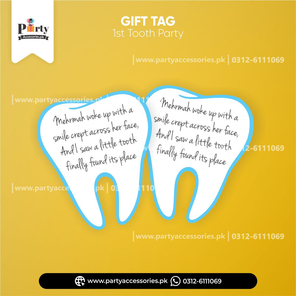 First tooth tags for baby boy