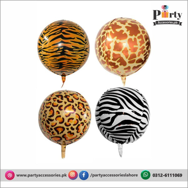 Jungle safari theme pattern foil balloons