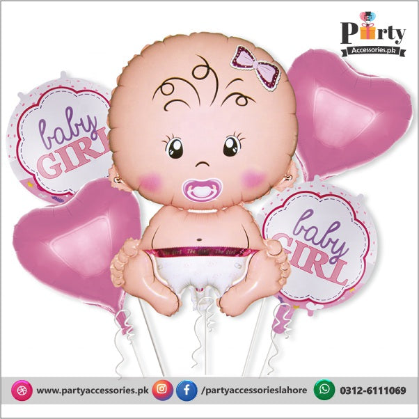 Its a baby girl exclusive foil balloons set