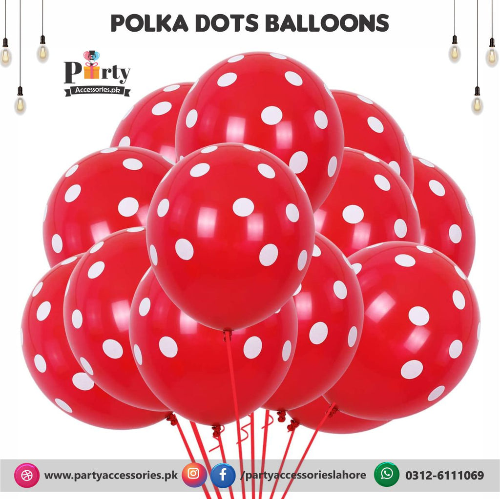 Polka Dots Red Dotted Balloons