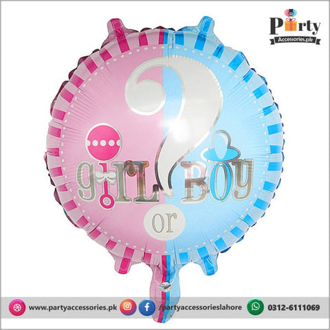 its a Boy or Girl exclusive Large foil balloon for a baby shower or gender reveal event