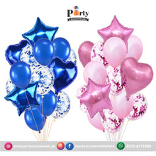 confetti balloons set, star balloons latex balloons heart foil balloons Pink or blue