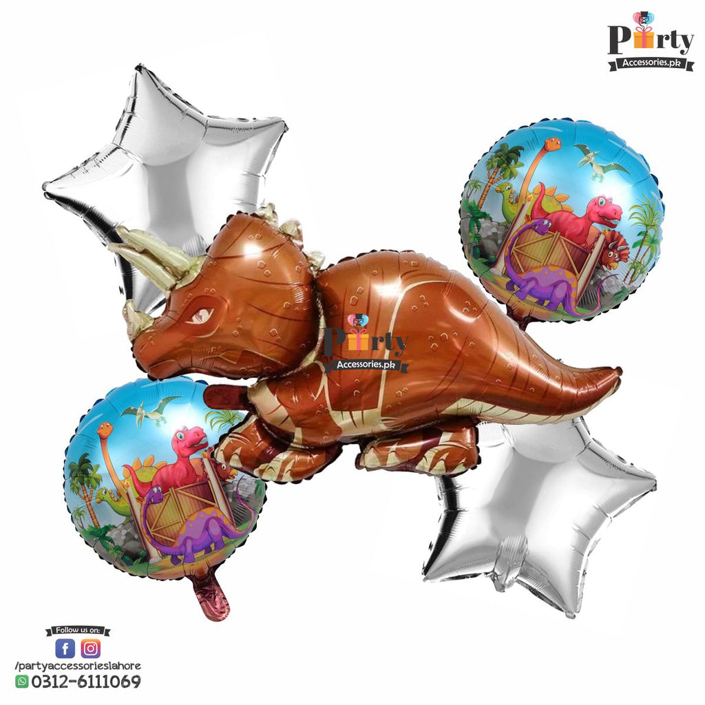 Dinosaur themed birthday exclusive foil balloons