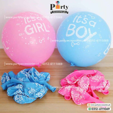 its a girl its a boy printed balloons for welcoming baby