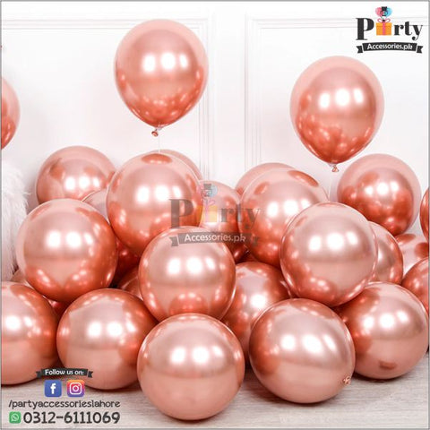 rose gold chrome balloons 