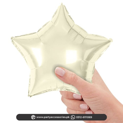 small star foil balloon 10 inch white