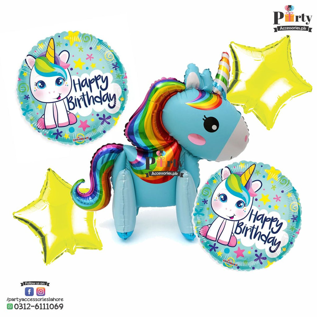 Baby Unicorn Theme Birthday Party Balloons | Baby Unicorn | Shaped  Foil Balloons Set